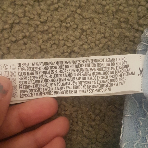 Forever 21 baby blue lace pencil skirt - Picture 7 of 7